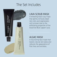 Blue Lagoon Signature Masks Travel Set lava scrub mask exfoliates gently for smoother skin