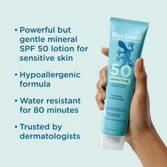 Blue Lizard Sensitive Mineral SPF 50 cap close-up