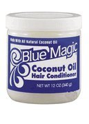 Blue Magic Coconut Oil Hair Conditioner bottle adds moisture and shine for smooth detangling