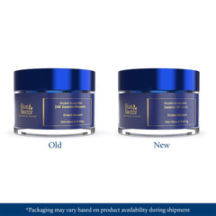 Blue Nectar Gold Face Scrub detans dull skin for a refreshed look.