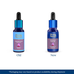 Blue Nectar Kumkumadi Oil on a morning routine setup for a natural glow