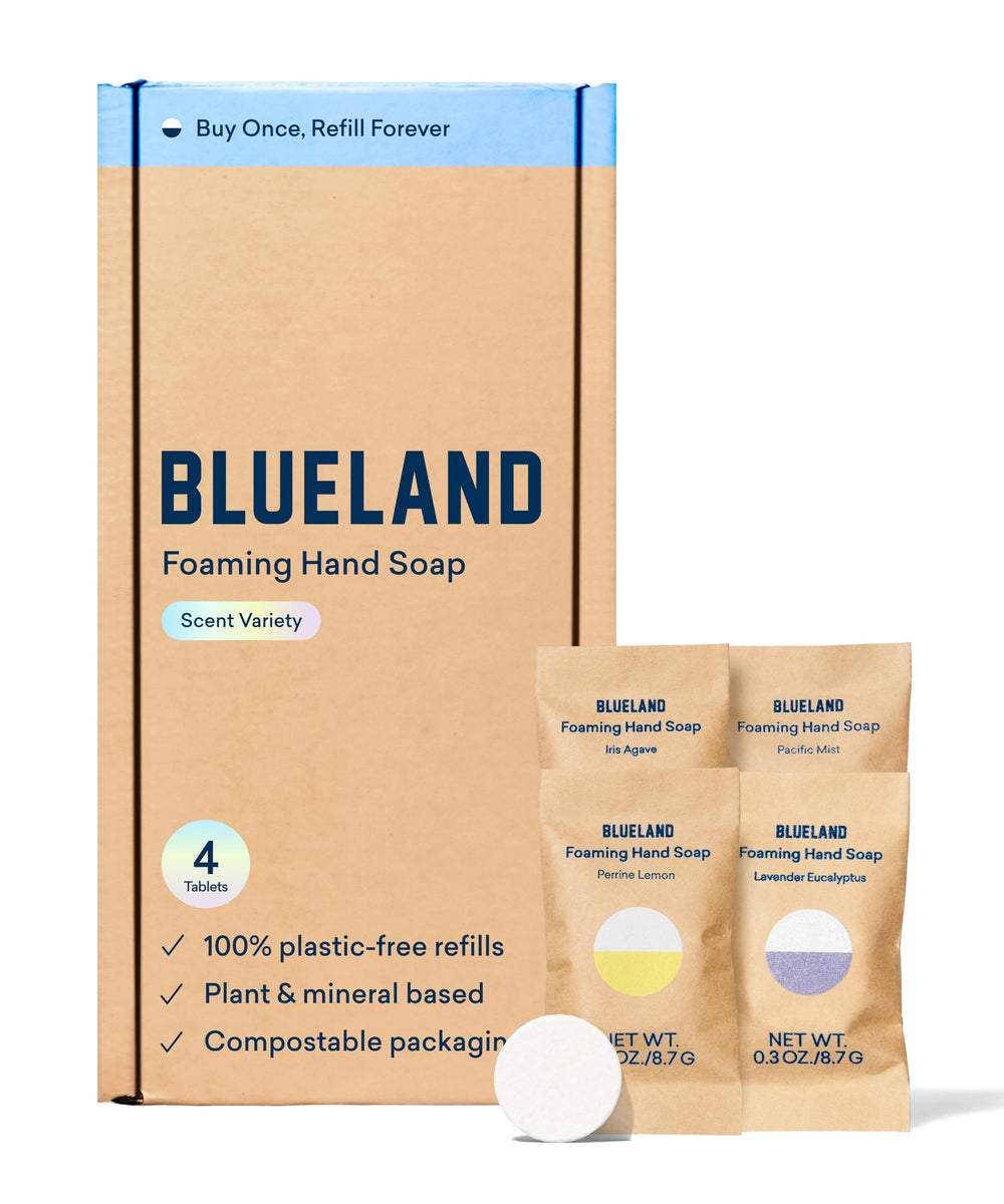 BLUELAND refill tablet dissolving to make eco-friendly foaming soap