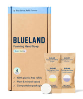 BLUELAND refill tablet dissolving to make eco-friendly foaming soap