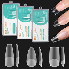 BlueZOO almond-shaped soft gel nail tips for natural-looking extensions