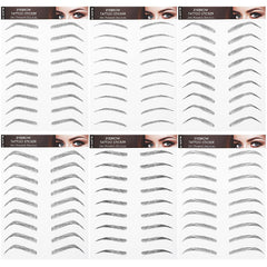 Blulu 4D hair-like eyebrow tattoos arch style sheets for natural, waterproof brows.