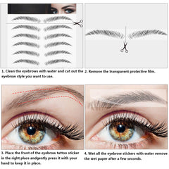 Blulu waterproof eyebrow transfers with strong adhesion for all-day wear.