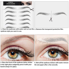 Blulu waterproof brow tattoo transfers for smudge-proof wear