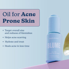 Blume Meltdown rosehip oil drop demonstrates hydration and moisture retention for a calm complexion.