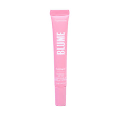 Blume Tri-Peptide Bubblegum Pink Lip Balm tube provides a subtle pink tint and hydration.