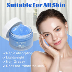 BLUPROTIN moisture-lock formula demonstrating lasting hydration.