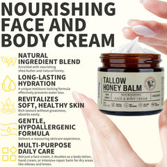 BMDYJK whipped-tallow-honey-cream close-up for fast-absorbing moisture.