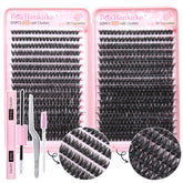 Boahankuke 640pcs lash clusters kit for DIY lash extensions at home