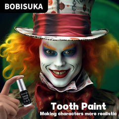 BOBISUKA theatrical tooth paint wear on stage teeth.