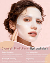 BOCACUE bio-collagen hydrogel mask on the face delivering deep hydration.
