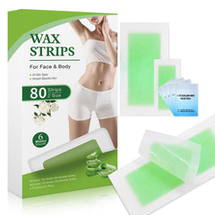 Bocello wax strips pack 80 for no-heat at-home hair removal.
