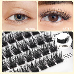 Bodermincer 12mm-14mm mixed length lashes define eyes