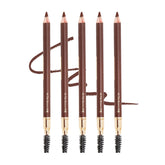 Bodermincer eyebrow pencil automatic longlasting waterproof set with five colors for natural definition.