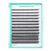 Bodermincer fish tail lashes close-up with C curl for natural volume and shine