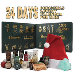 Opened advent calendar showing daily gifts ready for grooming routine