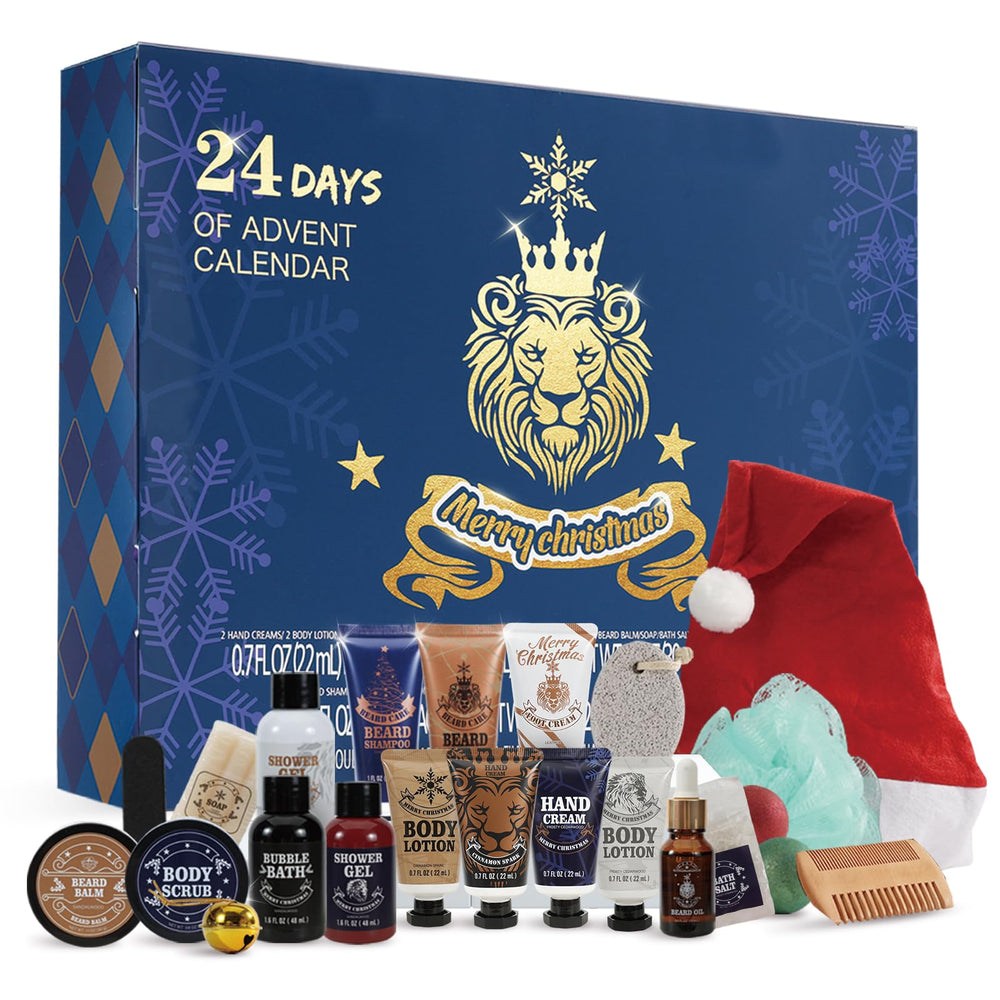 BODY & EARTH Advent Calendar 2025 front view with 24 grooming surprises.