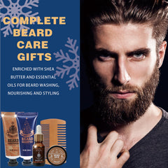 BODY & EARTH beard oil bottle for conditioning facial hair and skin.