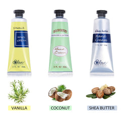 Body & Earth Love vanilla fragrance mini hand cream for silky hands.