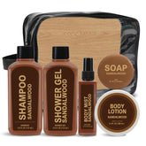 Body & Earth sandalwood travel set shampoo bottle for on-the-go cleansing