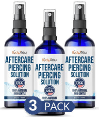 BodyJ4You piercing aftercare spray bottle promotes clean healing for ears and cartilage.