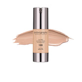 Bodyography Natural Finish Foundation Light Medium 150 bottle provides breathable coverage.
