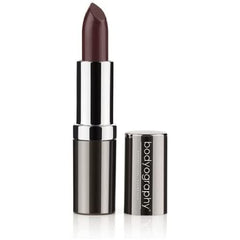 Bodyography Pop the Question light nude satin matte lipstick for long-lasting hydration.
