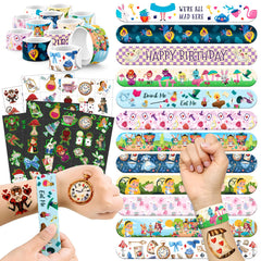 BOIKOKY Alice tattoo collection showcases whimsical designs for festive party decor and wearable art.