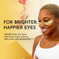 Closeup of Bolden Awake ingredients highlighting niacinamide and vitamin C for even tone.