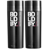Boldify Hair Fibers bottle closeup for quick on-the-go hair fill.