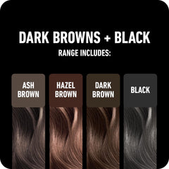 Boldify Hairline Powder shade swatch demonstrates dark brown range for precise matching.