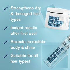 Boldplex Bond Restore Hair Oil 7 application demonstrates leave-in shine and protection