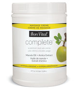 Bon Vital Complete Massage Creme unscented bottle—glide smoothly for professional massages.