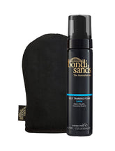 Bondi Sands Dark Self Tanning Foam bottle shows bronzed glow option.