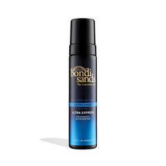Bondi Sands Ultra Express self tanning foam bottle ready for fast color development.