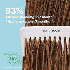 BondiBoost HG conditioner bottle on counter showing sulfate-free formula