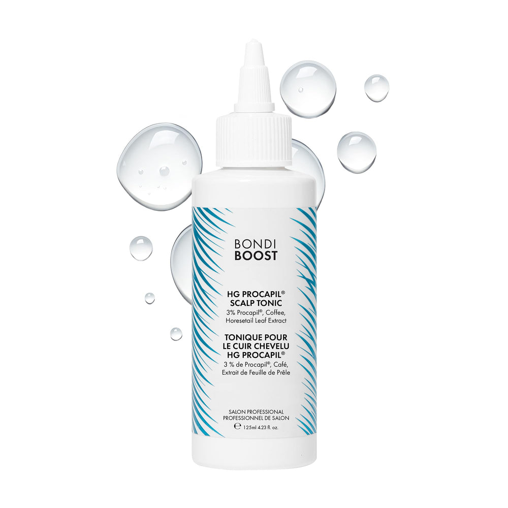 Bondiboost Procapil Scalp Treatment bottle on bathroom shelf for daily use