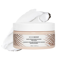 BondiBoost Rapid Repair Bond Builder bottle showing deep conditioning for damaged hair