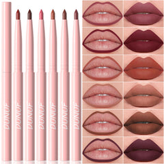 BONNIE CHOICE 6Pcs Retractable Lip Liners set for precise lip shaping with rich pigment.