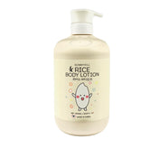 BONNYHILL Rice Body Lotion bottle front highlights generous 33.81 oz size for daily moisture.