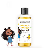 Boogie and Bean Kids Hair Oil bottle closeup showing gentle curl nourishment.