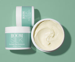Boomsilk texture swirl illustrating rich, non-greasy absorption.