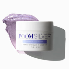 BOOM! by Cindy Joseph bottle pour shows hydrating conditioner for silver hair