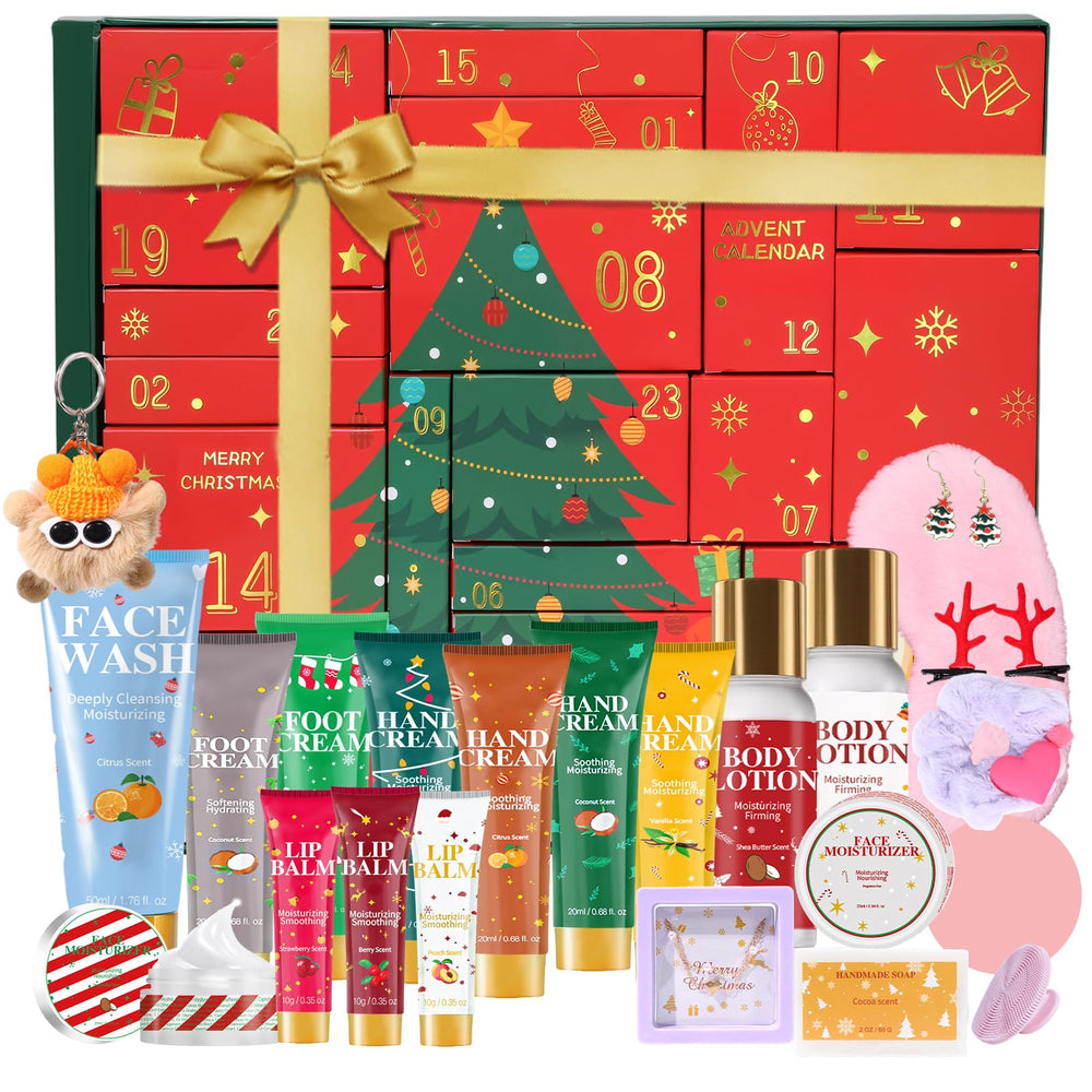 BOPHILI Beauty Advent Calendar 2025 box front in festive packaging for gifting