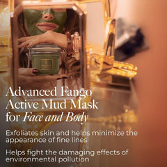 Borghese hyaluronic-acid enriched mud mask closeup emphasizing hydration during use.