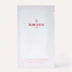Borghese Restorative Eye Sheet Mask in hydrogel for a refreshed under-eye look.