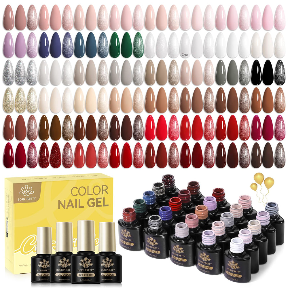 Born Pretty 52pcs gel nail polish set with bottle array for versatile nail designs